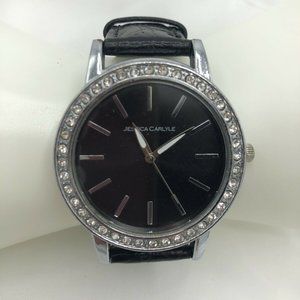Jessica Carlyle Women's Black Leather Strap Watch